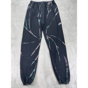 Myrrhe Joggers Womens Small Black Miami Vice Metallic Cotton Tapered Sweatpants
